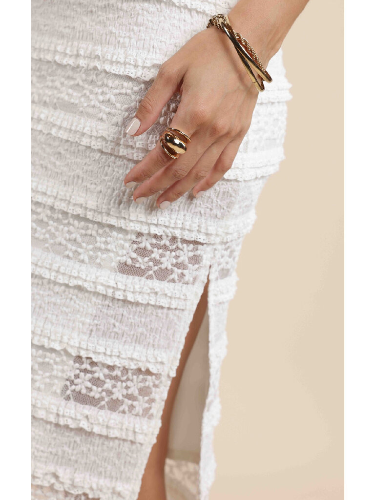 Sadie & Sage Ruffle Lace Midi