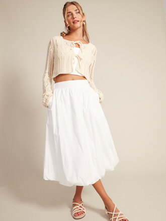 RD Style White Balloon Skirt