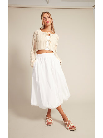 RD Style White Balloon Skirt