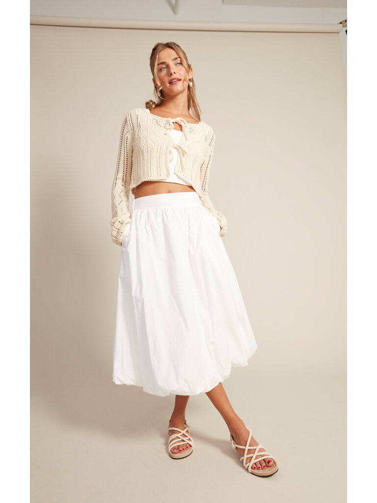 RD Style White Balloon Skirt
