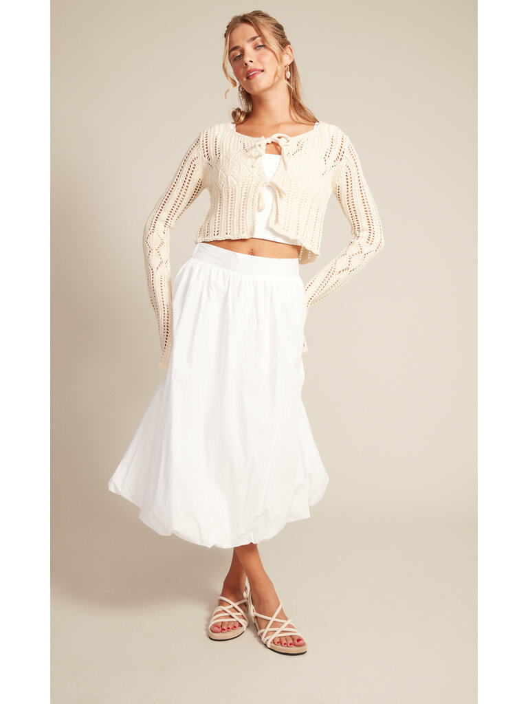 RD Style White Balloon Skirt