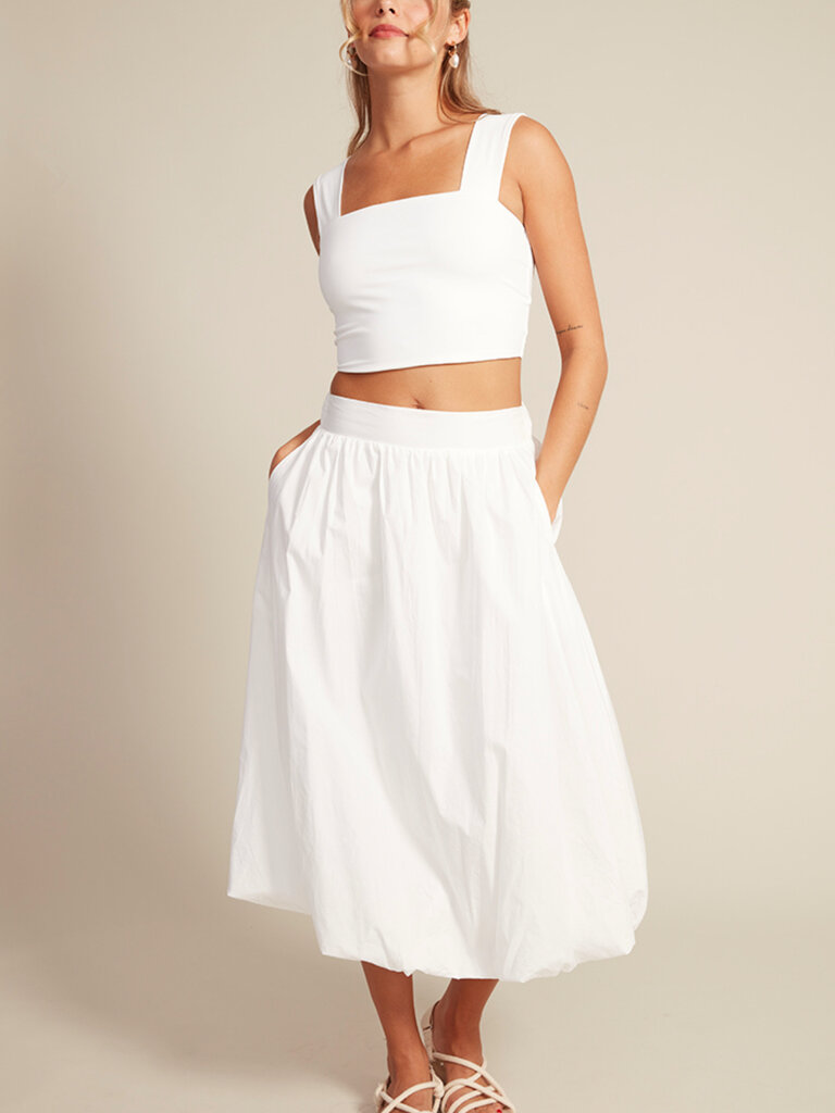 RD Style White Balloon Skirt