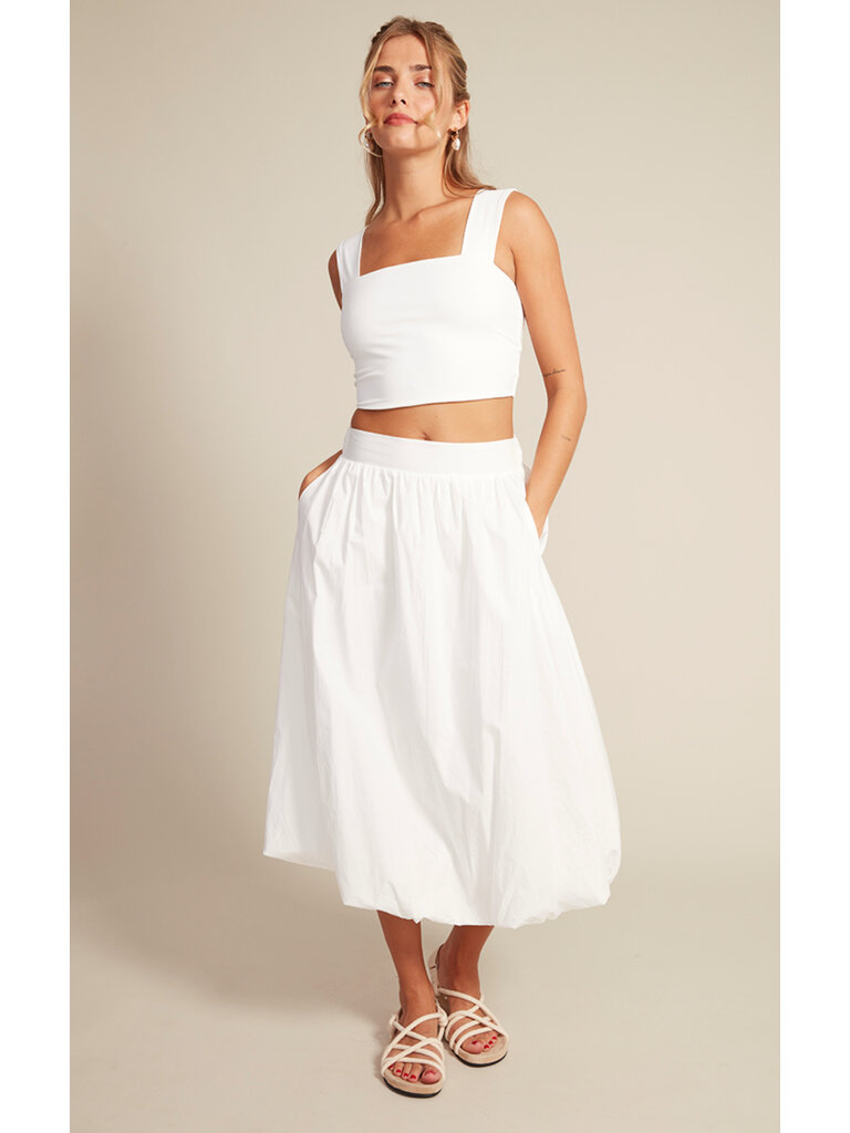 RD Style White Balloon Skirt