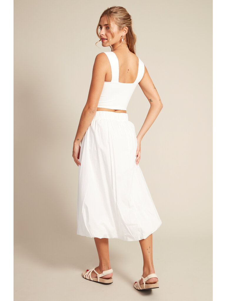 RD Style White Balloon Skirt