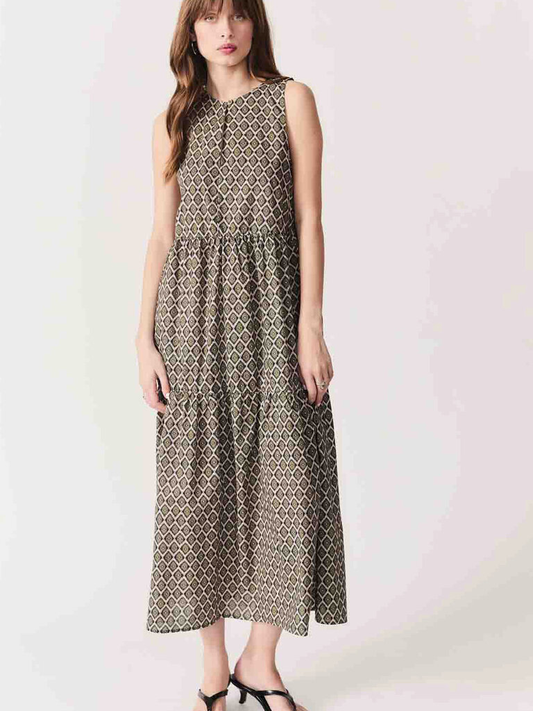 Deluc Olive Ikat Midi