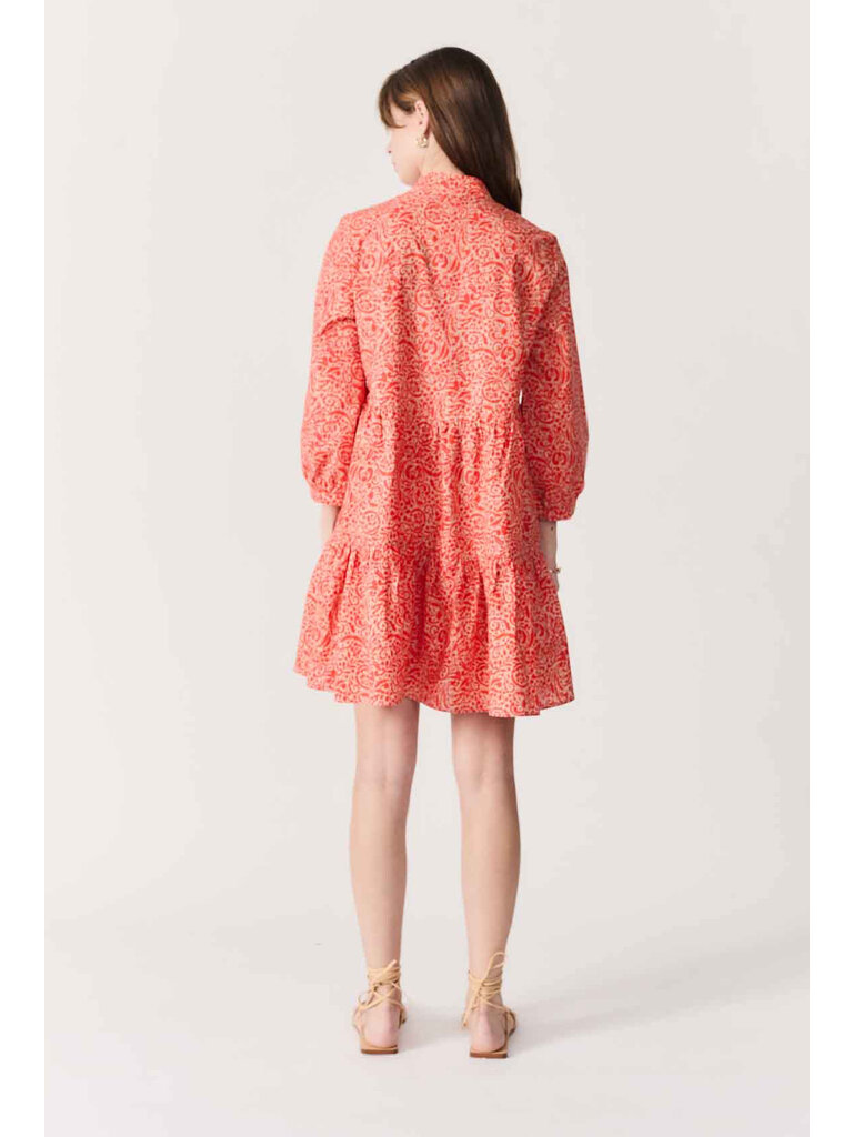 Deluc Orange Floral Babydoll Mini