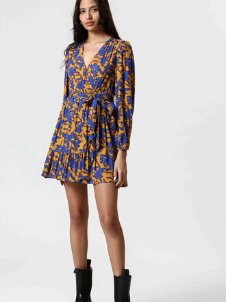 Korner Gold Blue Floral Mini