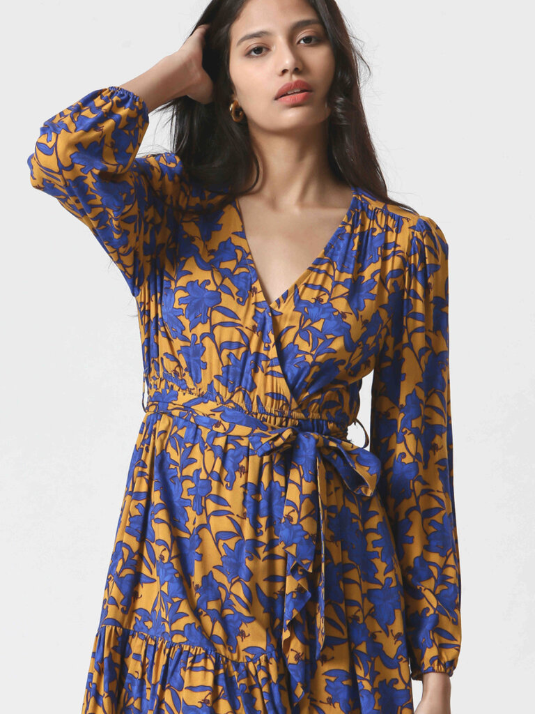 Korner Gold Blue Floral Mini