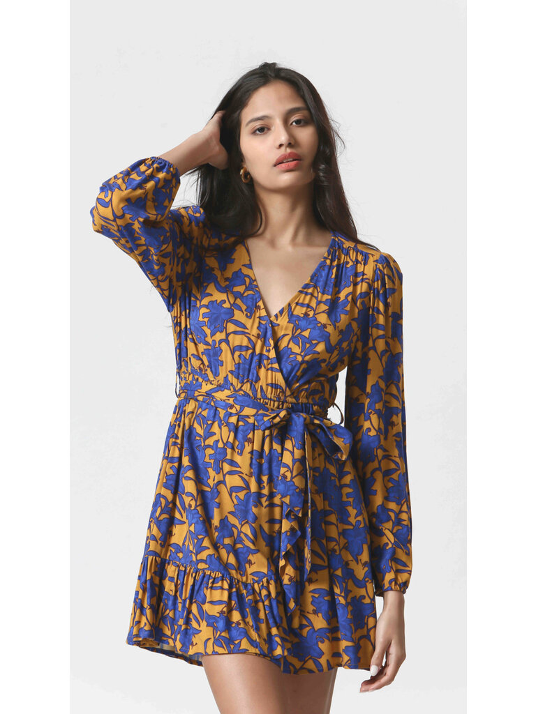 Korner Gold Blue Floral Mini