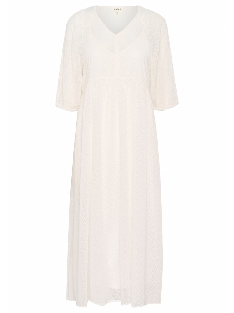 Soaked In Luxury Swiss Dot Midi Dress