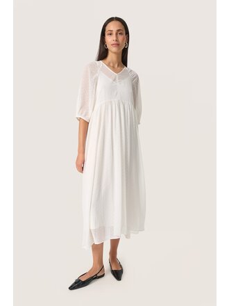 Soaked In Luxury Swiss Dot Midi Dress