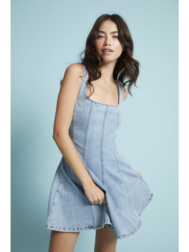 RD Style Light Denim Mini Dress