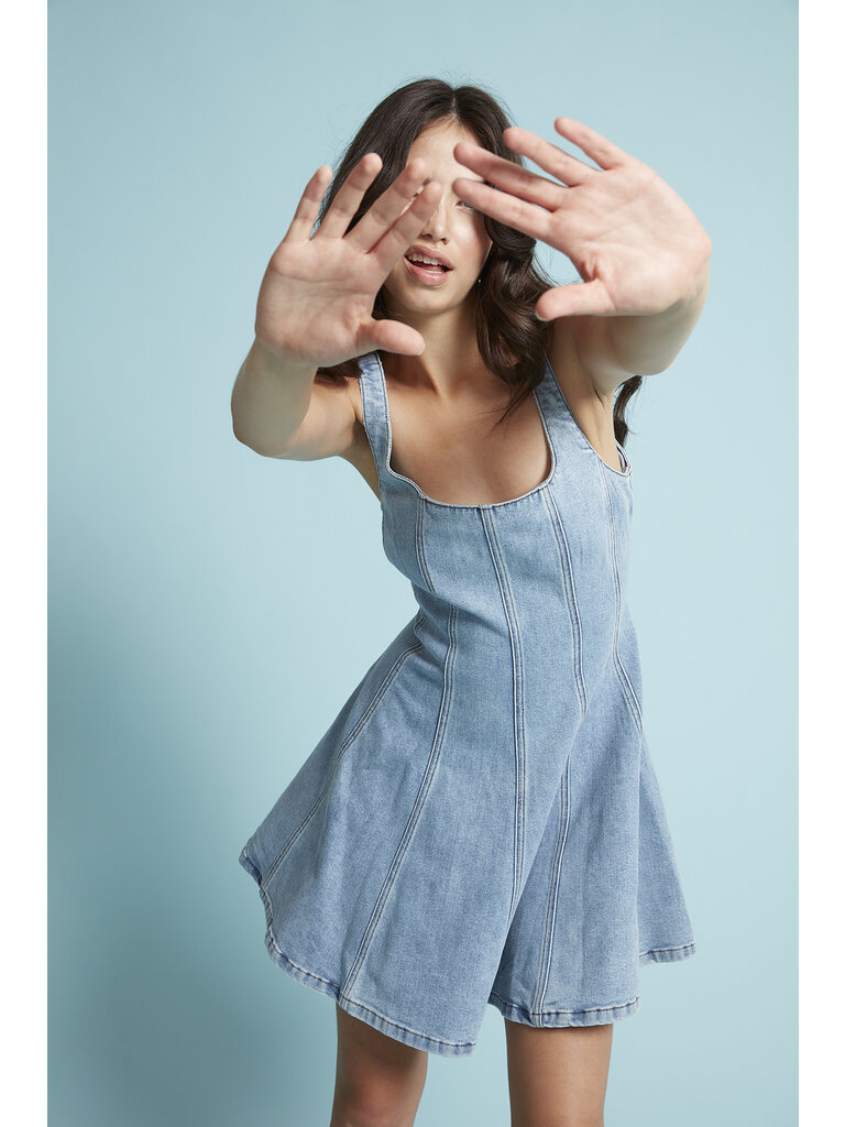 RD Style Light Denim Mini Dress