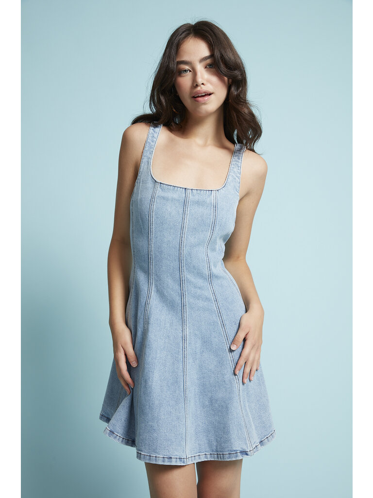 RD Style Light Denim Mini Dress