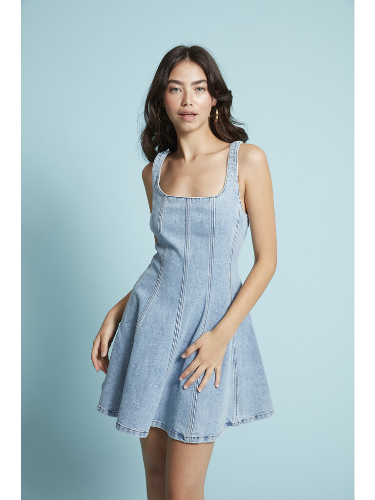 RD Style Light Denim Mini Dress
