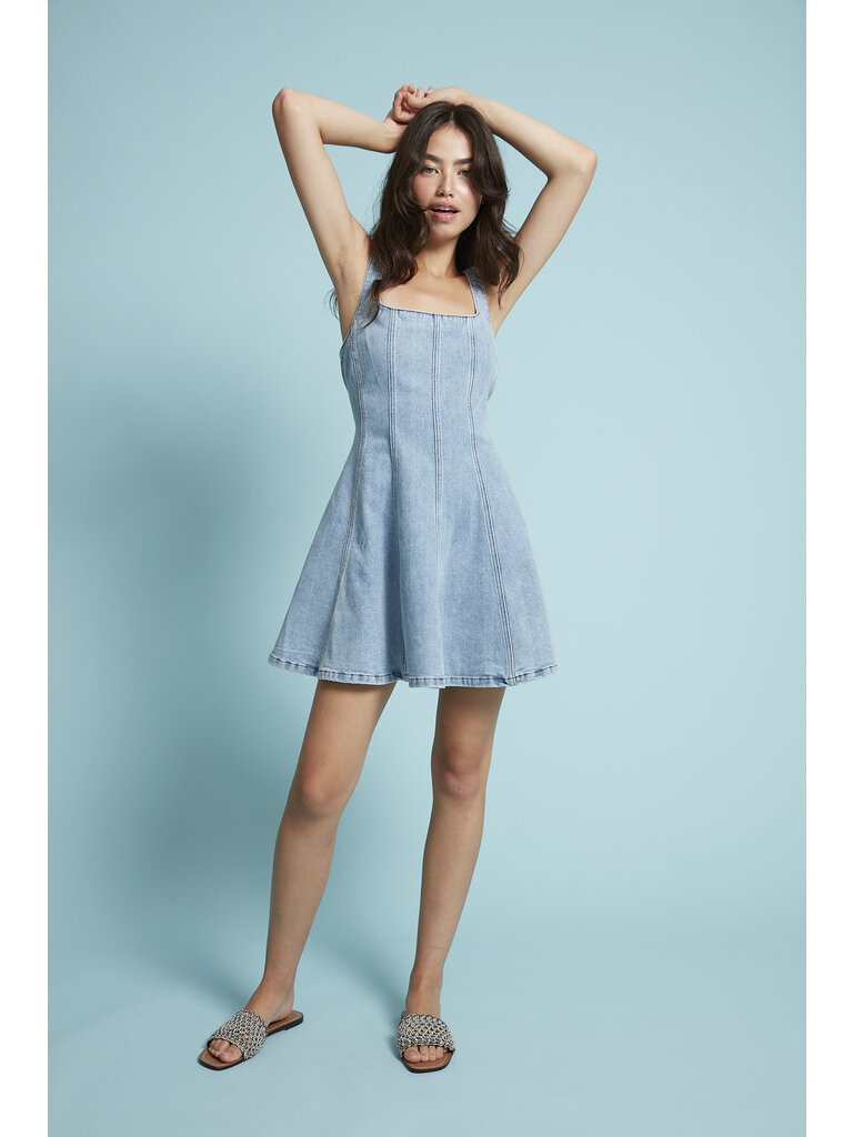 RD Style Light Denim Mini Dress