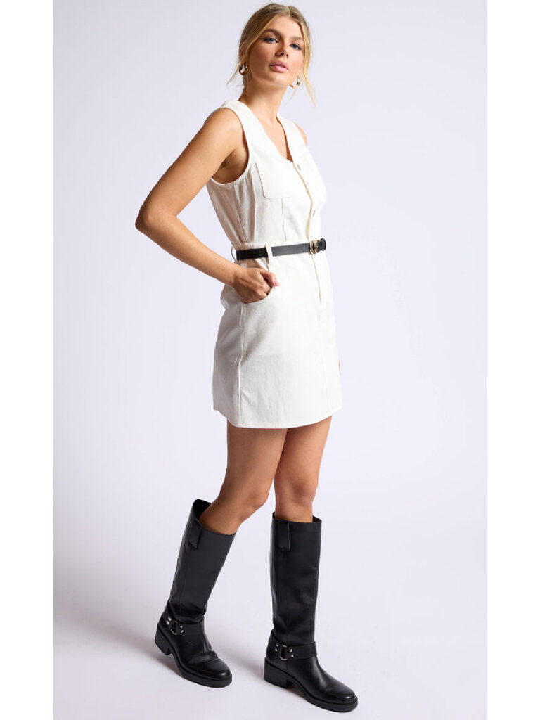 Sage The Label White Denim Mini