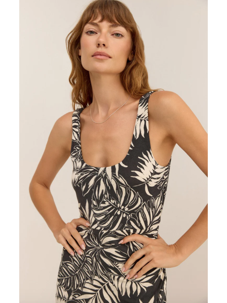 Z Supply Charcoal Palm Midi