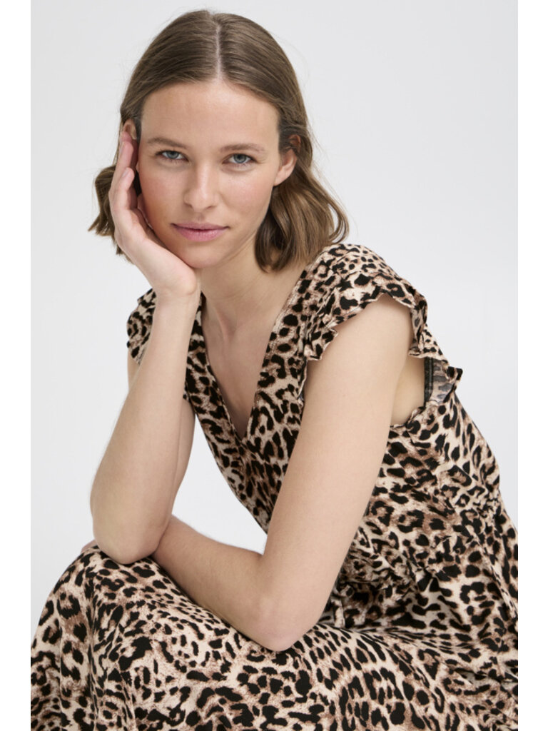 B. Young Leopard Frill Midi
