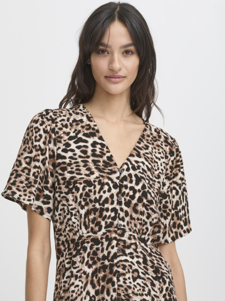 B. Young Leopard Button Midi