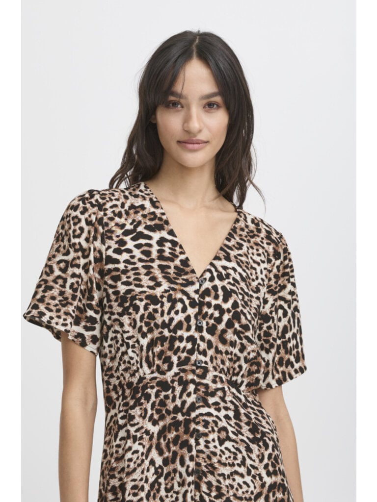 B. Young Leopard Button Midi
