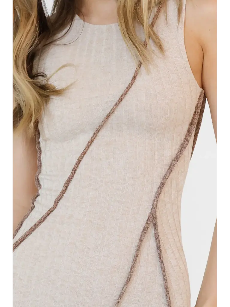 Lost In Lunar Knit Beige Maxi
