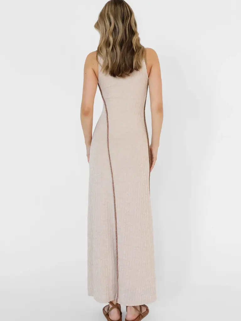 Lost In Lunar Knit Beige Maxi
