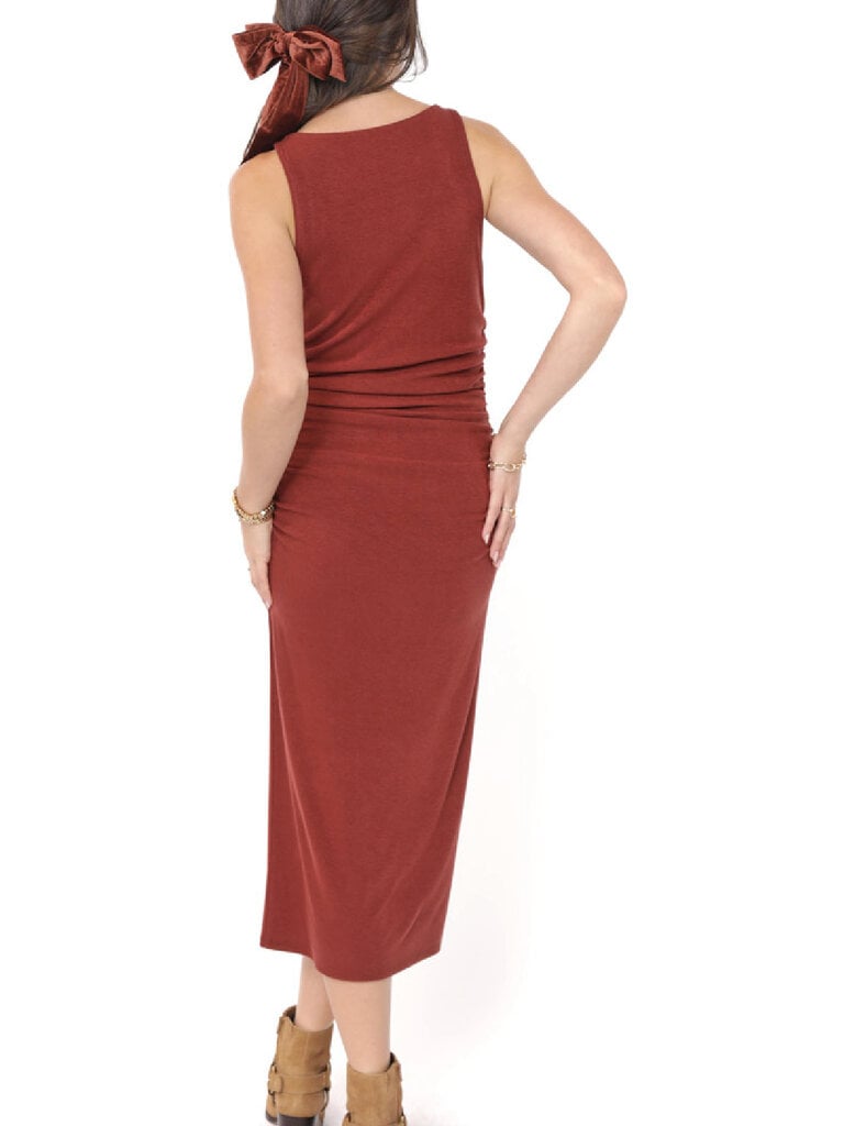 Sadie & Sage Burgundy Stretch Midi