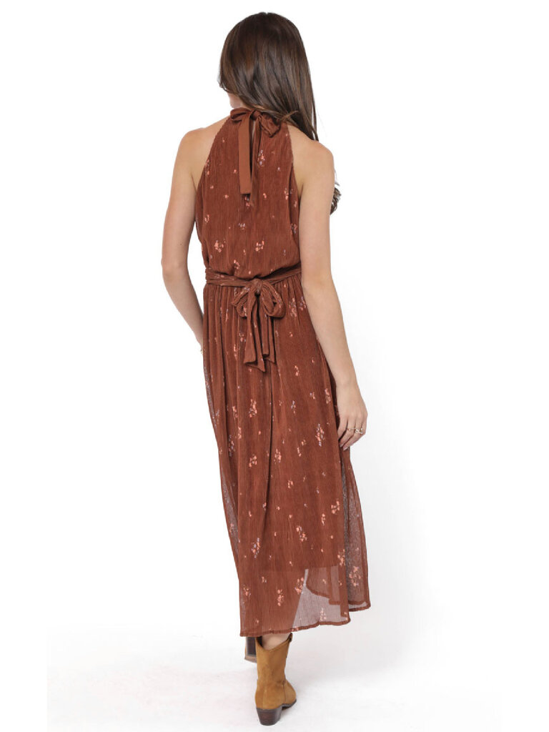 Sadie & Sage Soft Brown Pleated Midi