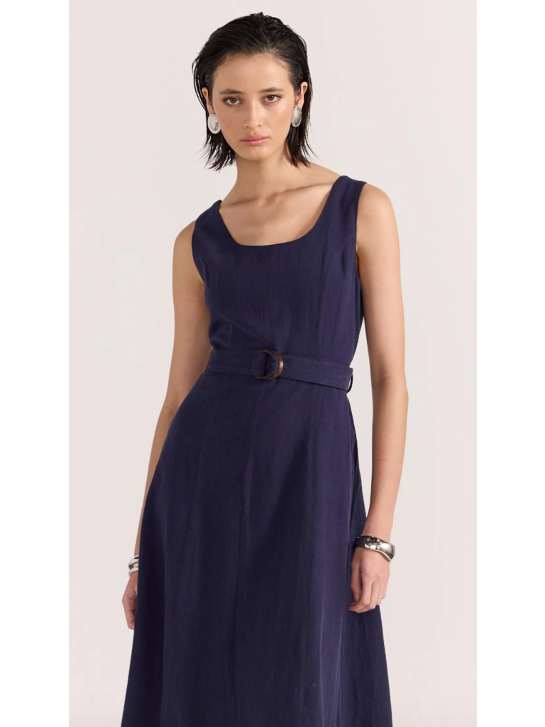 Staple The Label Navy Belted Midi