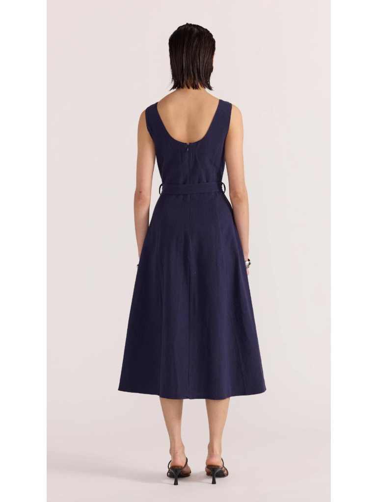 Staple The Label Navy Belted Midi