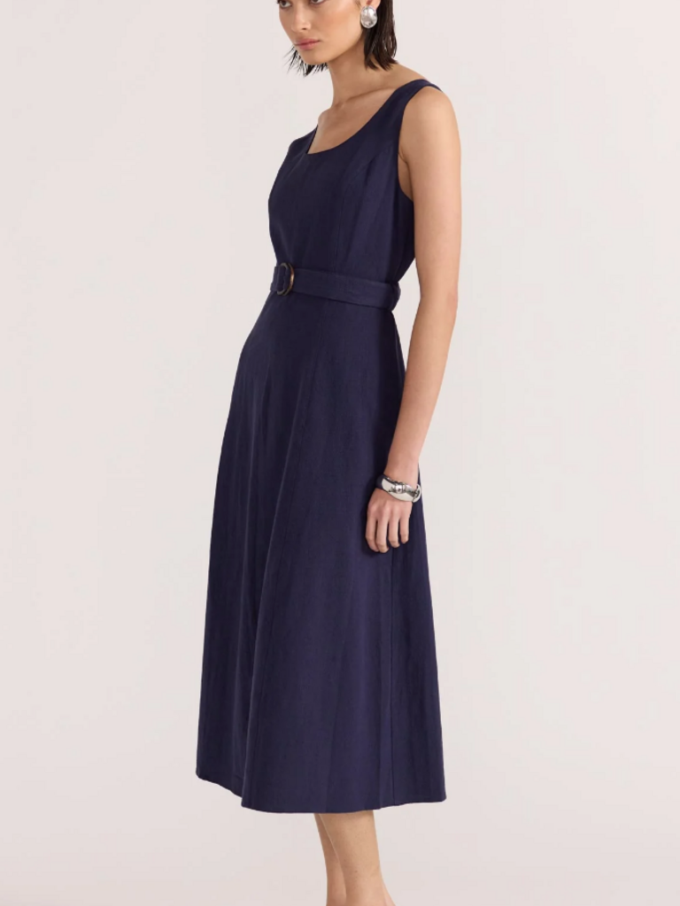 Staple The Label Navy Belted Midi