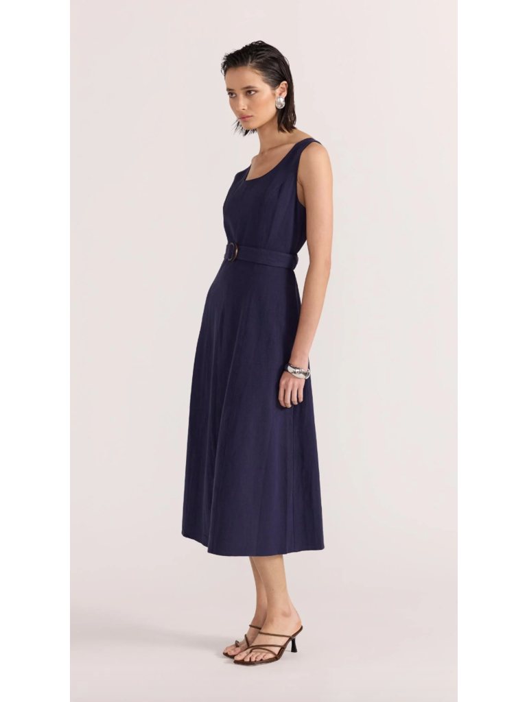 Staple The Label Navy Belted Midi