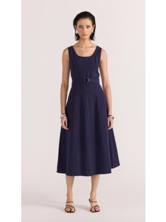 Staple The Label Navy Belted Midi
