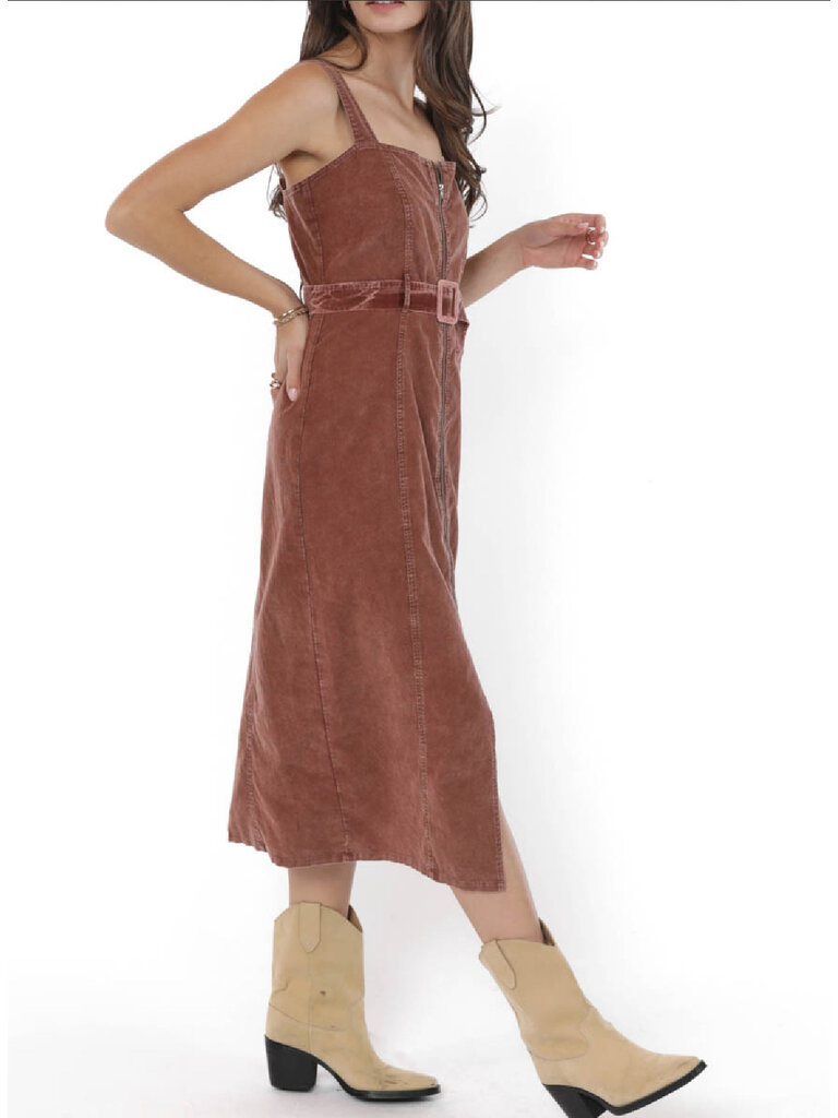 Sadie & Sage Deep Rose Cord Midi