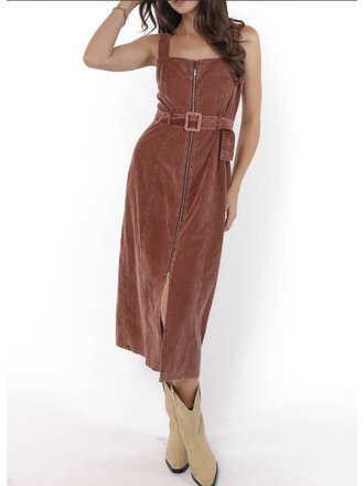 Sadie & Sage Deep Rose Cord Midi