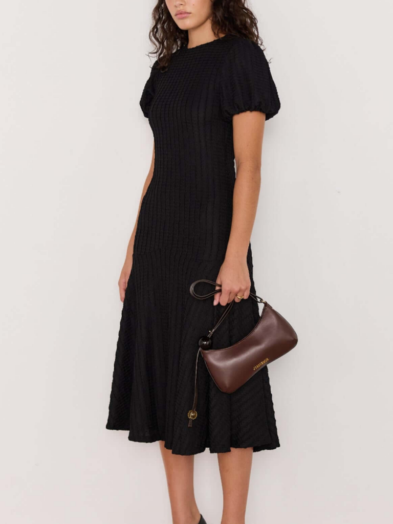 Mink Pink Crinkle Drop Waist Midi