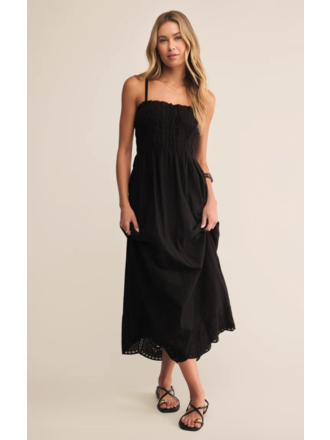 Z Supply Embroidered Black Midi