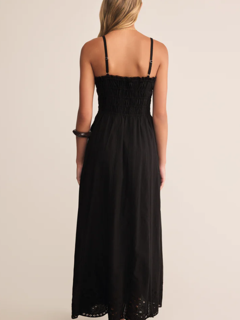 Z Supply Embroidered Black Midi