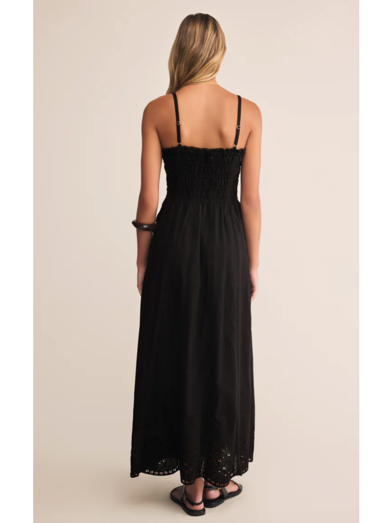 Z Supply Embroidered Black Midi
