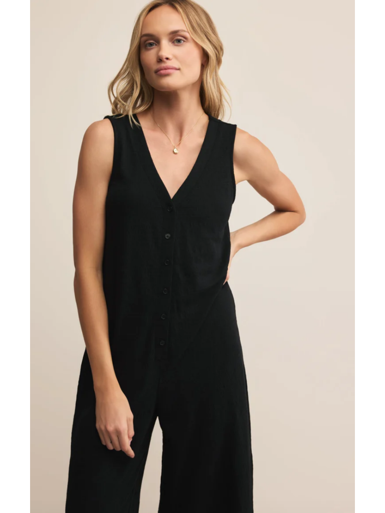 Z Supply Button Front Jumpsuit