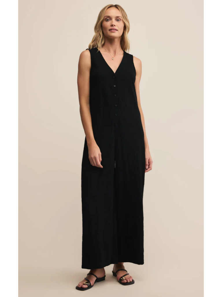 Z Supply Button Front Jumpsuit
