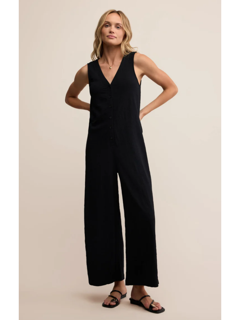 Z Supply Button Front Jumpsuit