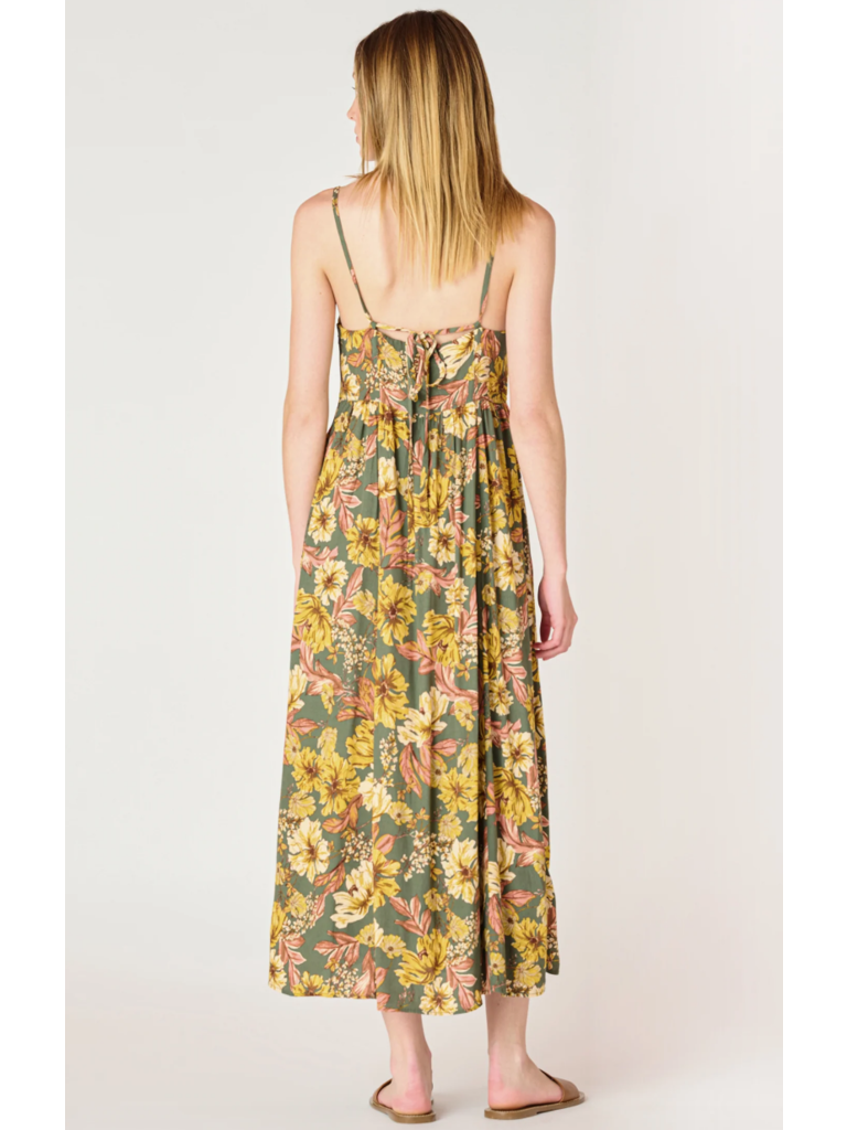 Dex Fall Olive Floral Midi