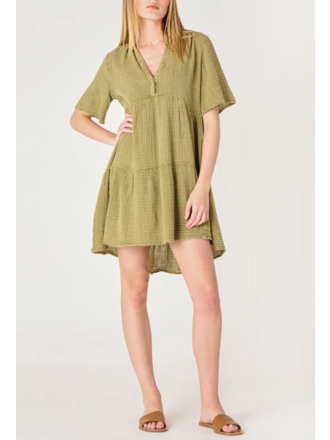 Dex Crinkle Sage Tunic