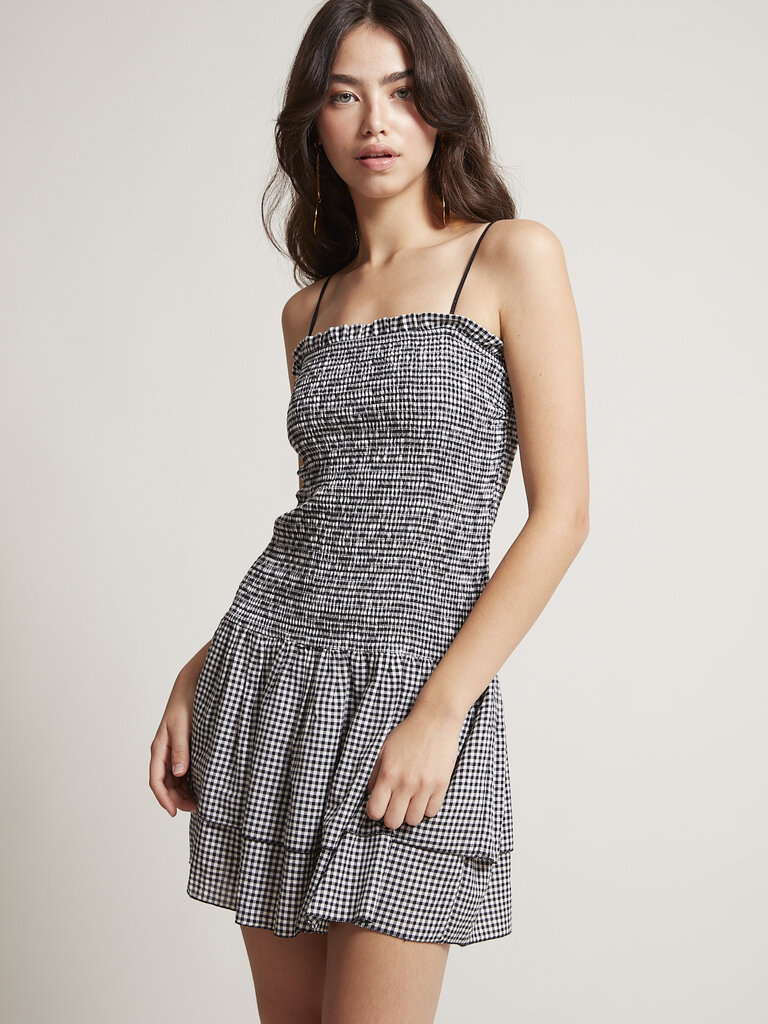 RD Style Check Smocked Mini
