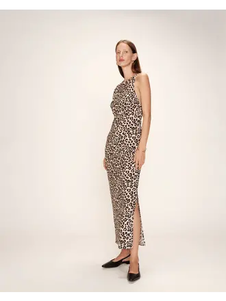 Grace & Mila Beige Leopard Slip Dress