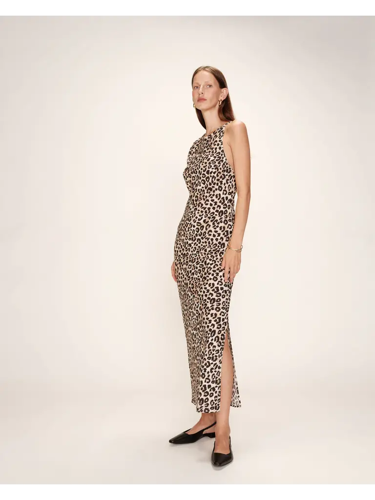 Grace & Mila Beige Leopard Slip Dress