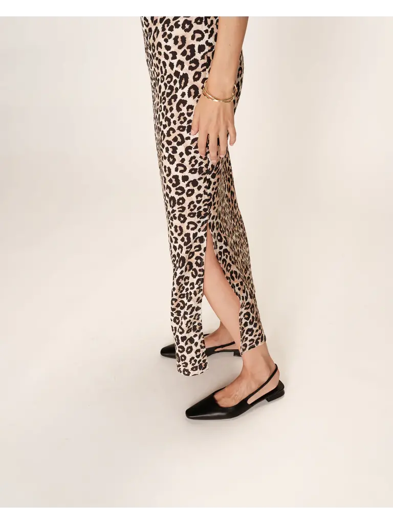 Grace & Mila Beige Leopard Slip Dress