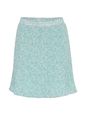 ICHI Teal Floral Skirt
